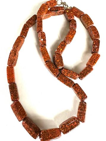 Vintage Glaskralen Ketting beschikbaar voor biedingen