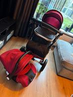 Kinderwagen bordaux roos met rose gouden frame, Gebruikt, Verstelbare duwstang, Ophalen, Kinderwagen
