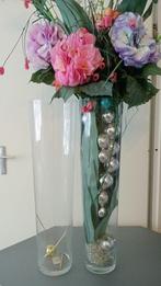 Gratis lange vaas 2 stuks, Huis en Inrichting, Woonaccessoires | Vazen, Ophalen, Gebruikt, Overige kleuren, Glas