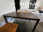 Tafel - Zwart - Hout/Metaal, Huis en Inrichting, Tafels | Eettafels, 200 cm of meer, Zo goed als nieuw, Info@homefriesland.nl