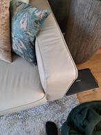 Crème/Beige Hoekbank in Goede Staat, Huis en Inrichting, Ophalen, Hoekbank, Leer, Zo goed als nieuw