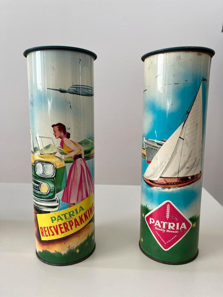Vintage Patria Koekblikken - Set van 2 -, Verzamelen, Blikken, Gebruikt, Overige, Overige merken, Ophalen