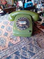Mooie vintage retro groene telefoon met draaischijf., Ophalen, Zo goed als nieuw, Met draaischijf