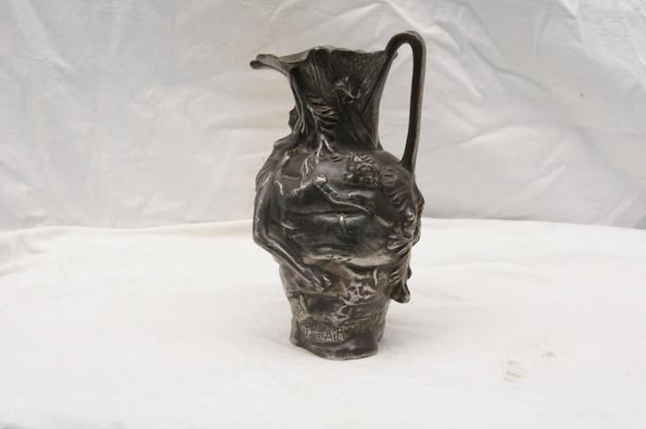 Tinnen Kroes  ( Jean Garnier, Antiek en Kunst, Kunst | Beelden en Houtsnijwerken, Ophalen of Verzenden