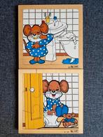 2 Rolf puzzels Muis , 4 + 6 stukjes (schoon en i.z.g.s), Ophalen of Verzenden, Minder dan 10 stukjes, Gebruikt, Van hout