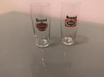 2 vintage brand bier glazen, Ophalen of Verzenden, Zo goed als nieuw, Bierglas