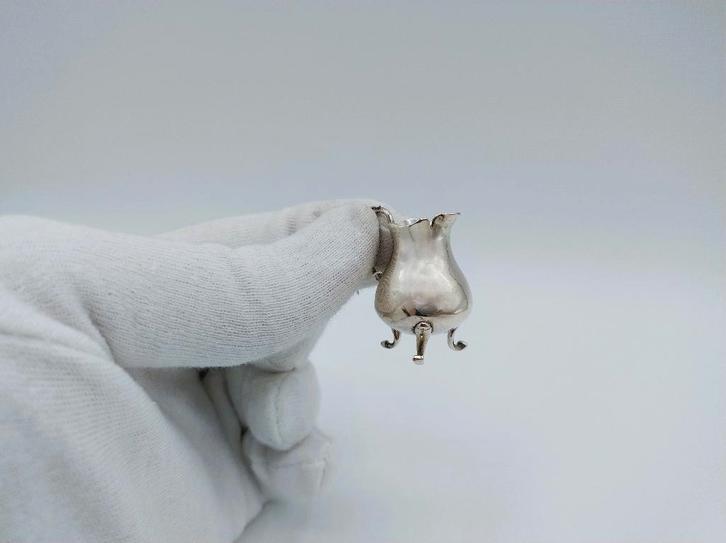 Zilveren miniatuur melkkan, Pieter van Somerwil II Amsterdam, Antiek en Kunst, Antiek | Goud en Zilver, Zilver, Verzenden