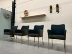 4 Showmodel Bert Plantagie Spargo eetkamerstoel blauw stof, Huis en Inrichting, Stoelen, Blauw, Nieuw, Ophalen of Verzenden, Vier