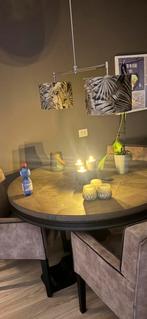 Hanglamp Eettafel met Nieuwe Kapjes, Huis en Inrichting, Lampen | Hanglampen, Ophalen of Verzenden, Zo goed als nieuw, Metaal