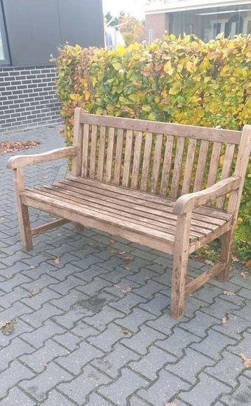 Teakhouten bank, br 135 cm beschikbaar voor biedingen