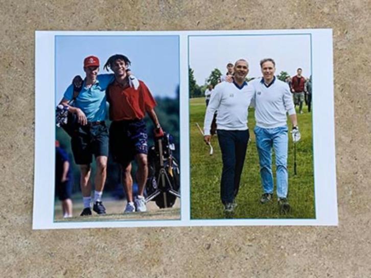 Org kleurenfoto 20x30 cm van Marco van Basten en Ruud Gullit, Verzamelen, Sportartikelen en Voetbal, Nieuw, Poster, Plaatje of Sticker