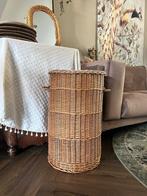 Hoge mand rotan gevlochten vintage, Huis en Inrichting, Ophalen of Verzenden, Zo goed als nieuw, Rond, Riet