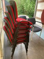 6 vergader stoelen, Huis en Inrichting, Ophalen, Rood