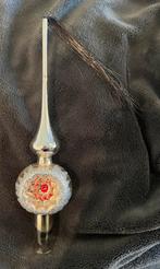Oude Kerst piek deukpiek zilver/rood tinsel, Diversen, Kerst, Ophalen of Verzenden, Gebruikt