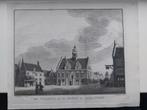 17 / Stadhuis en Markt Ysselstein - IJsselstein Gravure 1749, Antiek en Kunst, Kunst | Etsen en Gravures, Ophalen of Verzenden