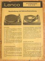 Handleiding voor de LENCO B52 / B55 platenspeler, Ophalen, Gebruikt, Platenspeler, Overige merken
