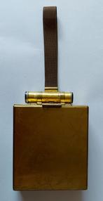 Vintage Flapjack Chinoiserie Goldtone Minaudiere/Vanity Case, Ophalen of Verzenden, Dames
