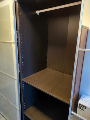 IKEA PAX DUBBELE KLEDINGKAST MEHAMN/AULI GLAS/SPIEGEL - afbeelding 8