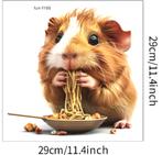 Grote afwasbare  cavia  sticker 29-29cm, Hobby en Vrije tijd, Verzenden, Nieuw, Sticker