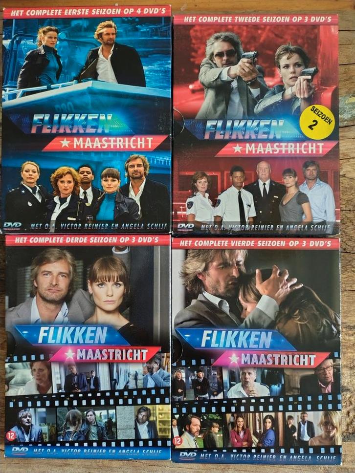 Flikken Maastricht Seizoen 1-4 DVD Boxset, Cd's en Dvd's, Dvd's | Tv en Series, Zo goed als nieuw, Thriller, Boxset, Vanaf 12 jaar