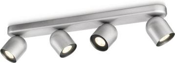 2 stuks Philips, Ledino Zesta Plafond - 4 spots - LED - Alu beschikbaar voor biedingen