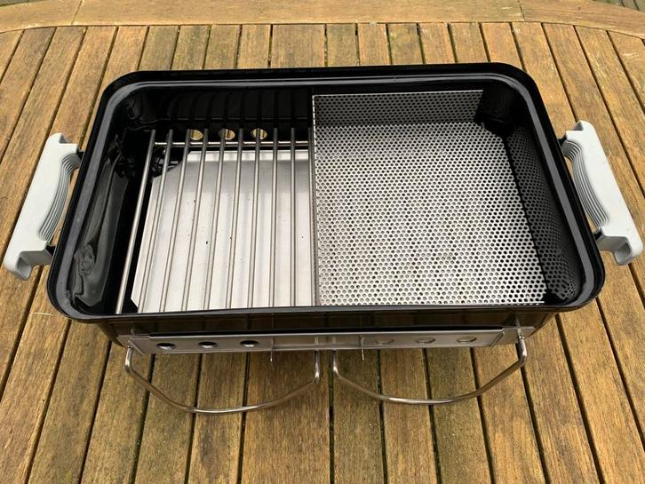 RVS Kolenmandje – Weber Go Anywhere (WGA), Tuin en Terras, Houtskoolbarbecues, Zo goed als nieuw, Met accessoires, Ophalen of Verzenden