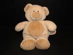 NICOTOY BEER ZACHTE BADSTOF BEIGE MET LICHTBRUINE NEUS BINNE, Ophalen of Verzenden, Nieuw, Beer