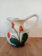 Vintage Keramische Kan met Bloemmotief, Ophalen of Verzenden