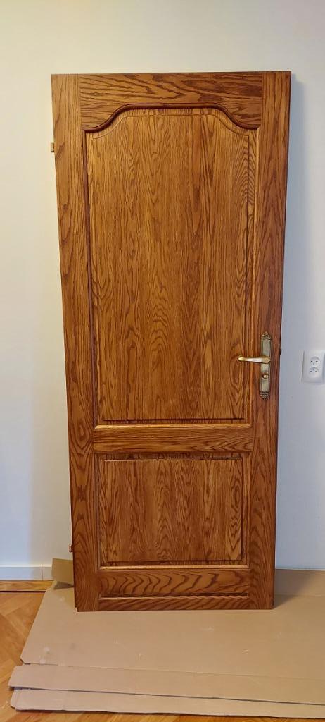 4 opdekdeuren, diverse afmetingen, Doe-het-zelf en Verbouw, Deuren en Horren, Gebruikt, Binnendeur, 200 tot 215 cm, Glas, Hout