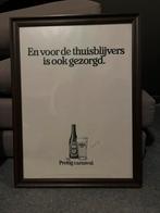 Heineken reclame poster in lijst 1., Verzamelen, Biermerken, Reclamebord, Plaat of Schild, Heineken, Zo goed als nieuw, Ophalen