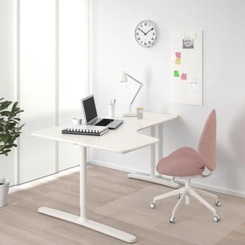 Ikea Bekant Hoekbureau wit, verstelbaar bieden vanaf €60 - afbeelding 1