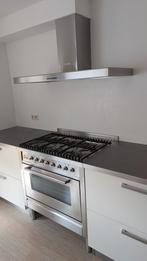 Boretti Gasfornuis 90cm + Afzuigkap 120cm RVS, Witgoed en Apparatuur, Fornuizen, Ophalen, Gebruikt, 60 cm of meer, Gas