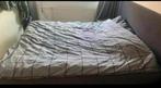 Tweepersoonsbed 180x200 cm - Grijs Stof, Ophalen, Gebruikt, Tweepersoons, 180 cm