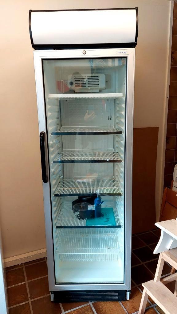 TEFCOLD Horeca Vrieskast met Glazen Deur Wit, Witgoed en Apparatuur, Vriezers en Diepvrieskisten, Gebruikt, Vrijstaand, Vrieskast