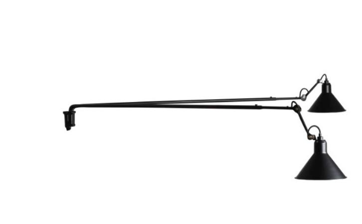Zwarte design lamp | DCWéditions Lampe Gras N213 L double, Huis en Inrichting, Lampen | Wandlampen, Zo goed als nieuw, Metaal
