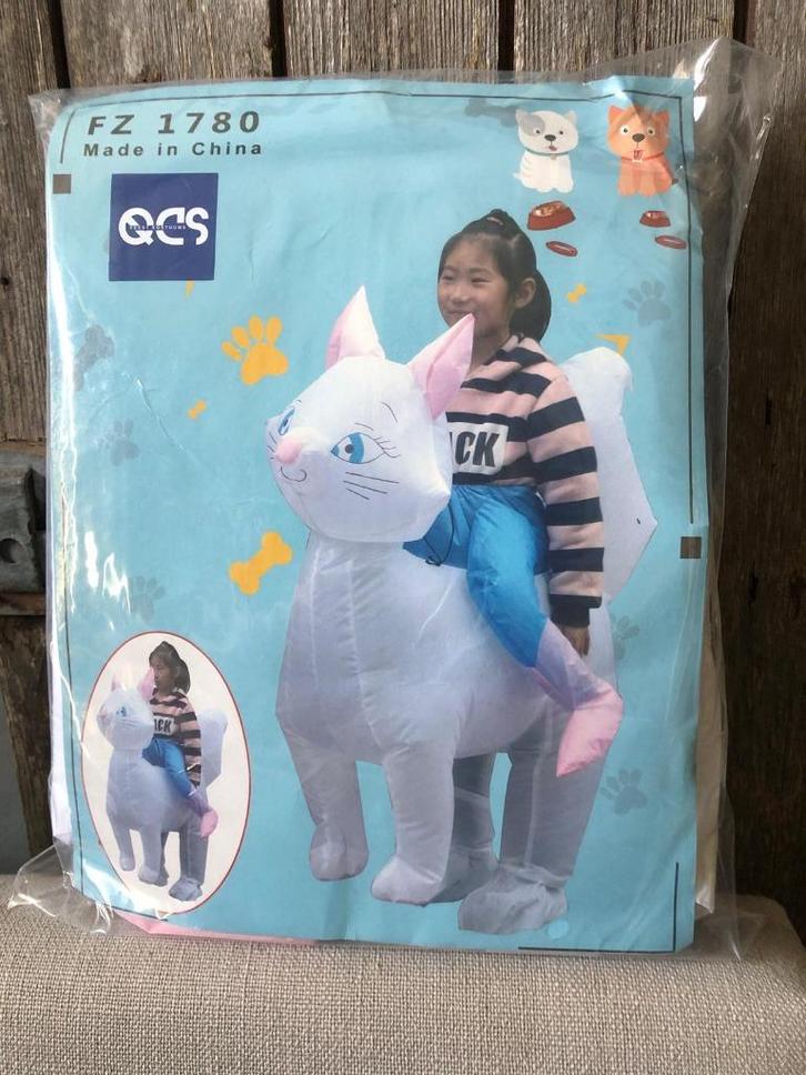 Opblaasbare Poes Feestpak kinderen nieuw, Kinderen en Baby's, Carnavalskleding en Verkleedspullen, Nieuw, Jongen of Meisje, 122 t/m 128
