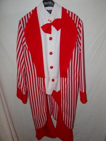 Leuk rood/wit CLOWN/PIPPO pak beschikbaar voor biedingen