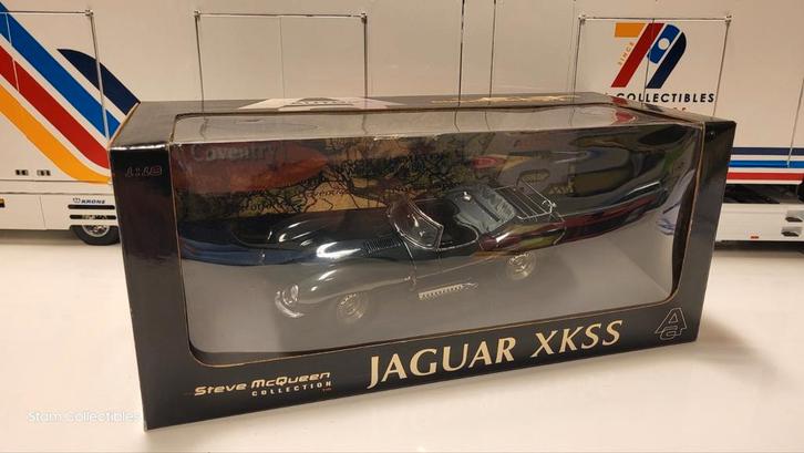 AUTOart Jaguar XK SS Steve McQueen Green - 1956, Hobby en Vrije tijd, Modelauto's | 1:18, Zo goed als nieuw, Auto, Autoart, Ophalen of Verzenden