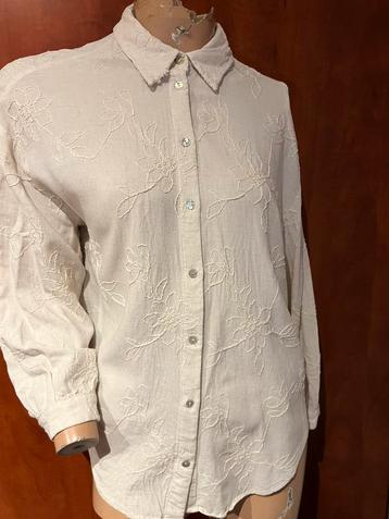 ZARA blouse geborduurd maat L ZGAN beschikbaar voor biedingen