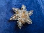 Sterling zilveren broche filigrain, Sieraden, Tassen en Uiterlijk, Broches, 4 tot 7 cm, Ophalen of Verzenden, Zo goed als nieuw