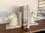 Twee vorse zware onyx / marmeren boekensteunen, Ophalen of Verzenden