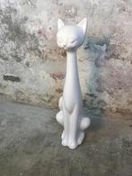 Jaren 80 porseleinen beeld van kat , 52 cm, Verzamelen, Ophalen of Verzenden, Gebruikt, Dier