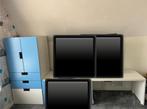 Stuva wit-blauw, hoge kast en laag bureau, Ophalen, Zo goed als nieuw, Minder dan 150 cm, Minder dan 100 cm