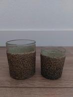 2 Riviera Maison crinkle silver votive windlicht waxinelicht, Ophalen of Verzenden, Zo goed als nieuw, Overige materialen, Minder dan 25 cm