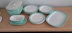 Vintage Servies met Groene Rand, Huis en Inrichting, Keuken | Servies, Gebruikt, Ophalen of Verzenden, Overige stijlen, Aardewerk