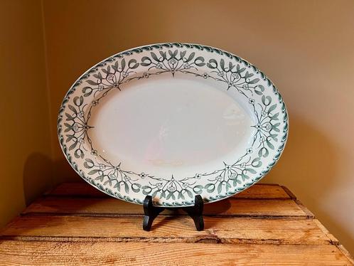 Ovaal antiek serveerbord Guy Boch, Antiek en Kunst, Antiek | Servies los, Verzenden