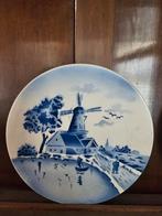 Oud Delfts Blauw Bord - Windmolen, Ophalen of Verzenden