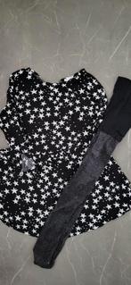 Kerstjurk met sterren en glitter panty, Kinderen en Baby's, Kinderkleding | Maat 98, Ophalen of Verzenden