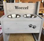 Hondenvoerbak, steigerhout, GRATIS naam hond (groot), Ophalen of Verzenden, Nieuw