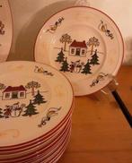 Kerstservies Wedgwood Christmas 8 gebaksbordjes, kerst, Ophalen of Verzenden, Zo goed als nieuw, Bord(en), Wedgwood